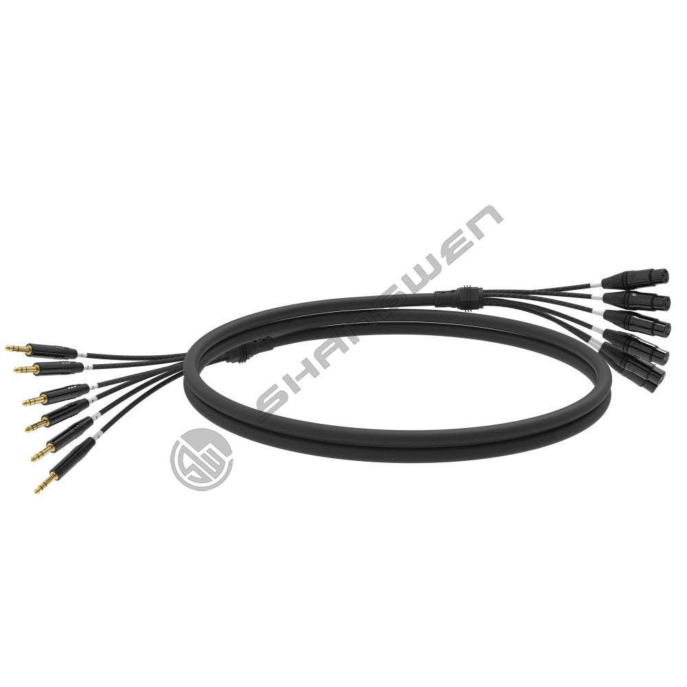 Multi channel XLR female head+audio cable 4, 6, 8, 12, 16 channels